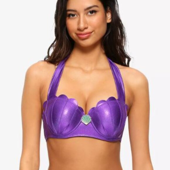 Disney The Little Mermaid Sea Shell Swim Top- BNWT - Picture 1 of 4